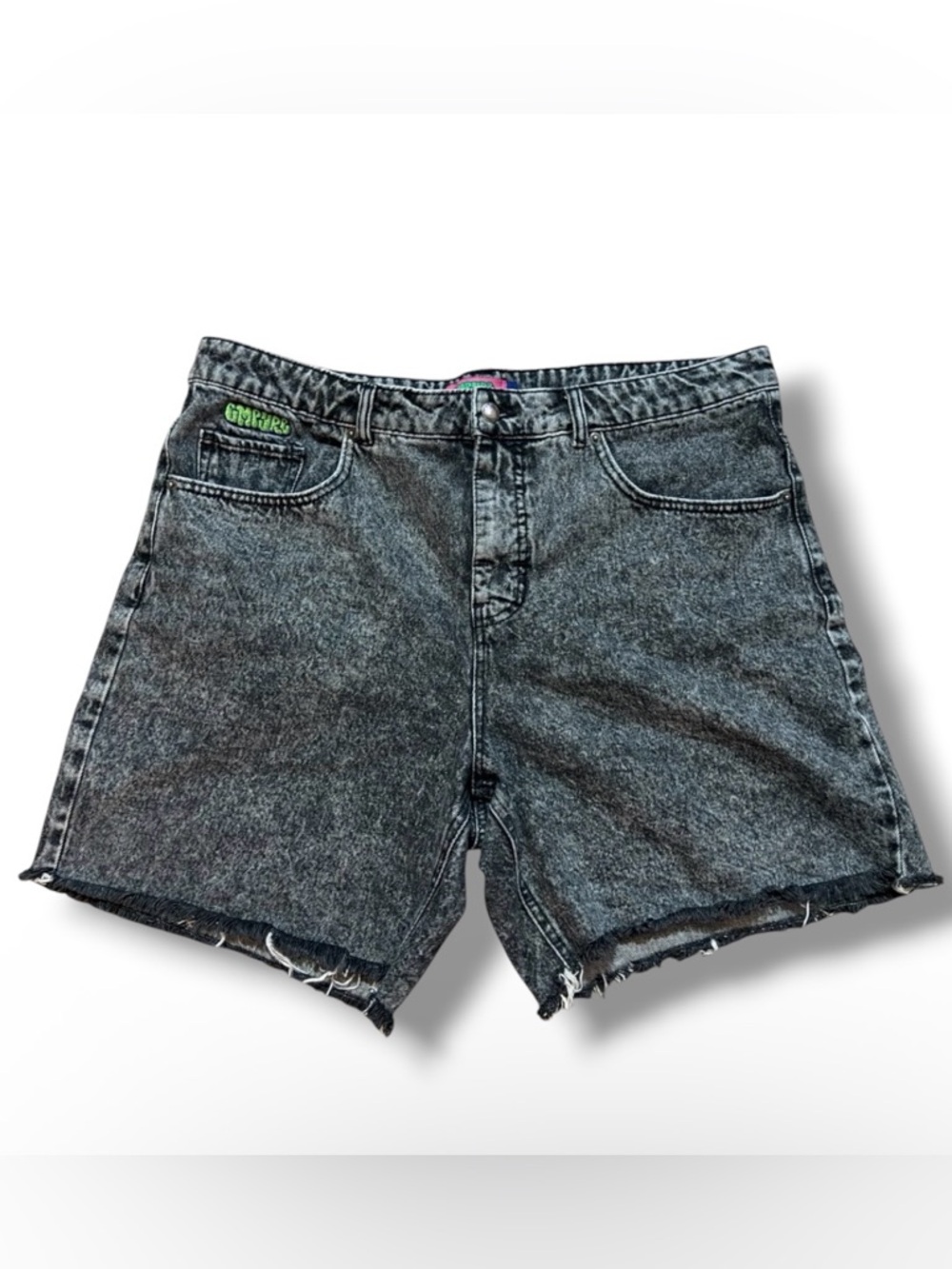 Empyre Black Acid Wash Jean Shorts